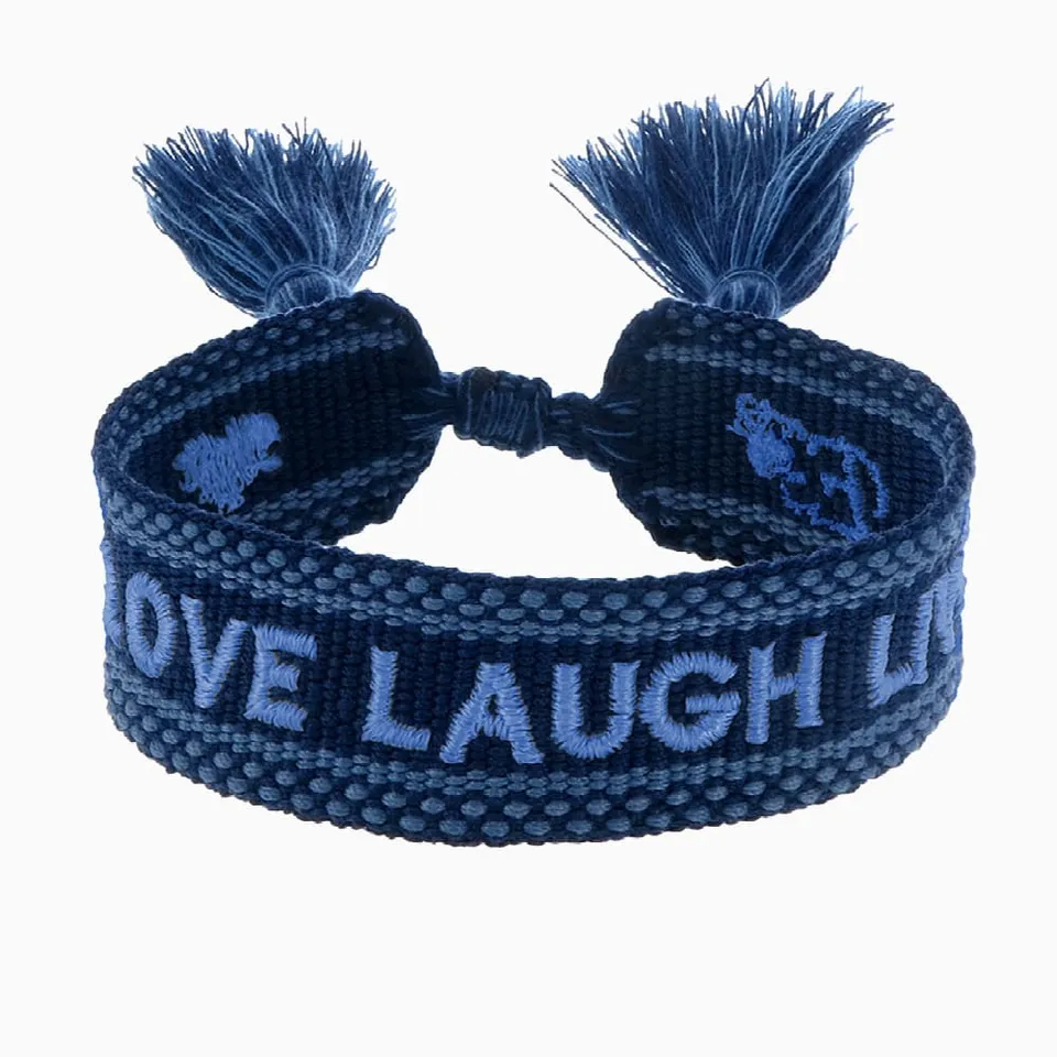 Engelsrufer Bracciale Cotone Love Laugh Live Cuore