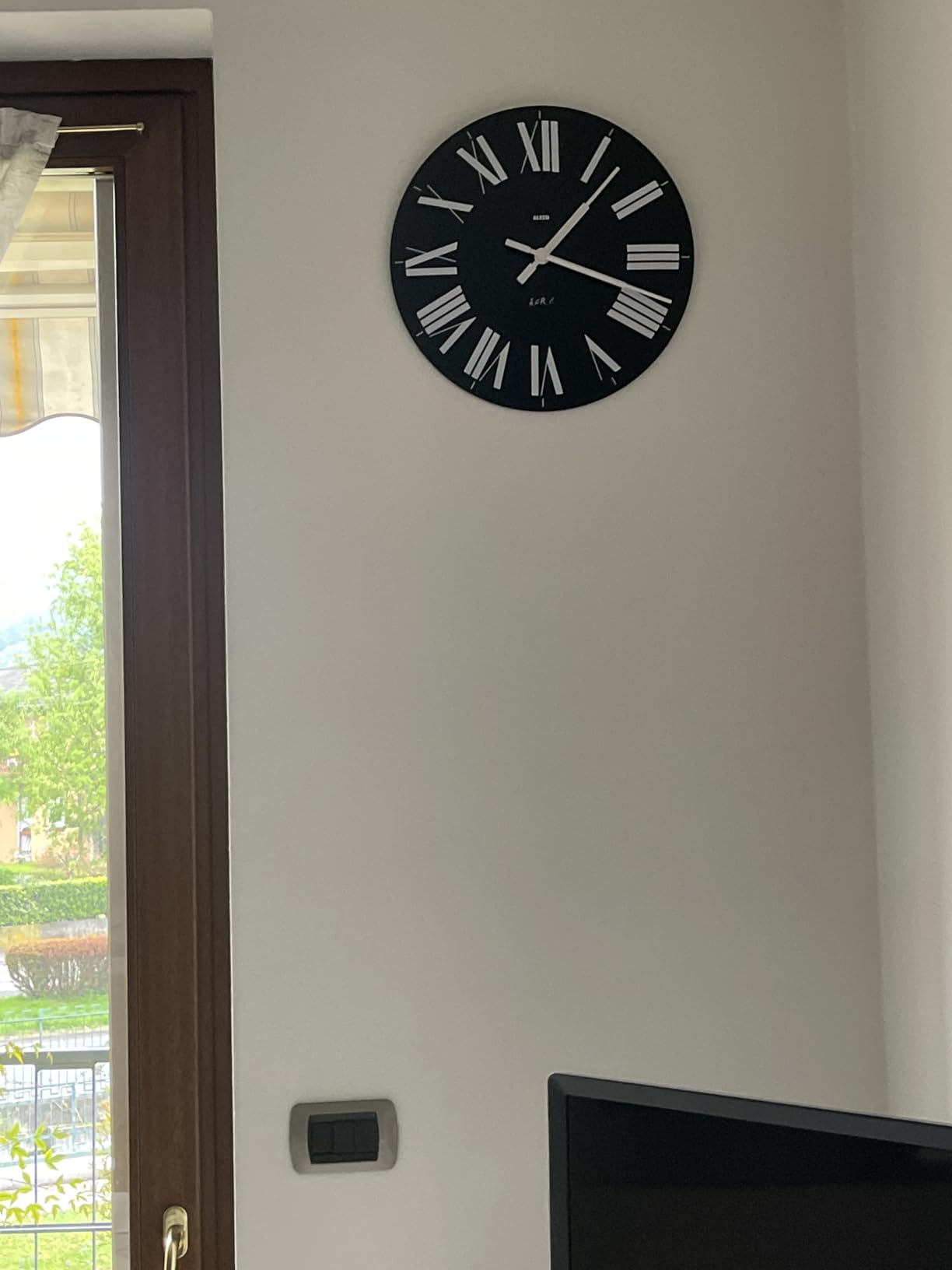 Alessi 12 B Firenze orologio parete ABS 36 cm nero