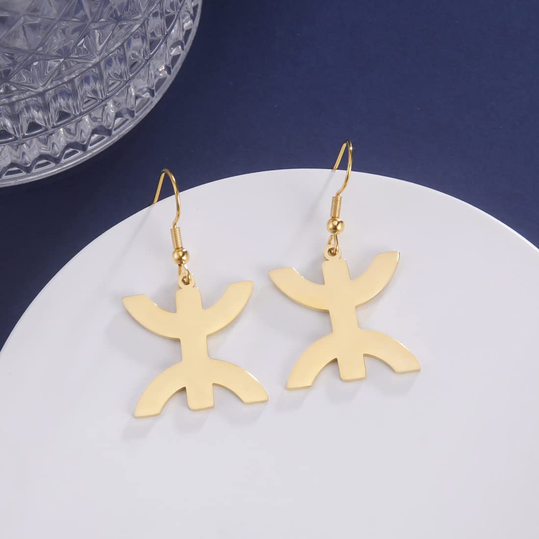 EUEAVAN Earrings orecchini etnici oro simbolo berbero