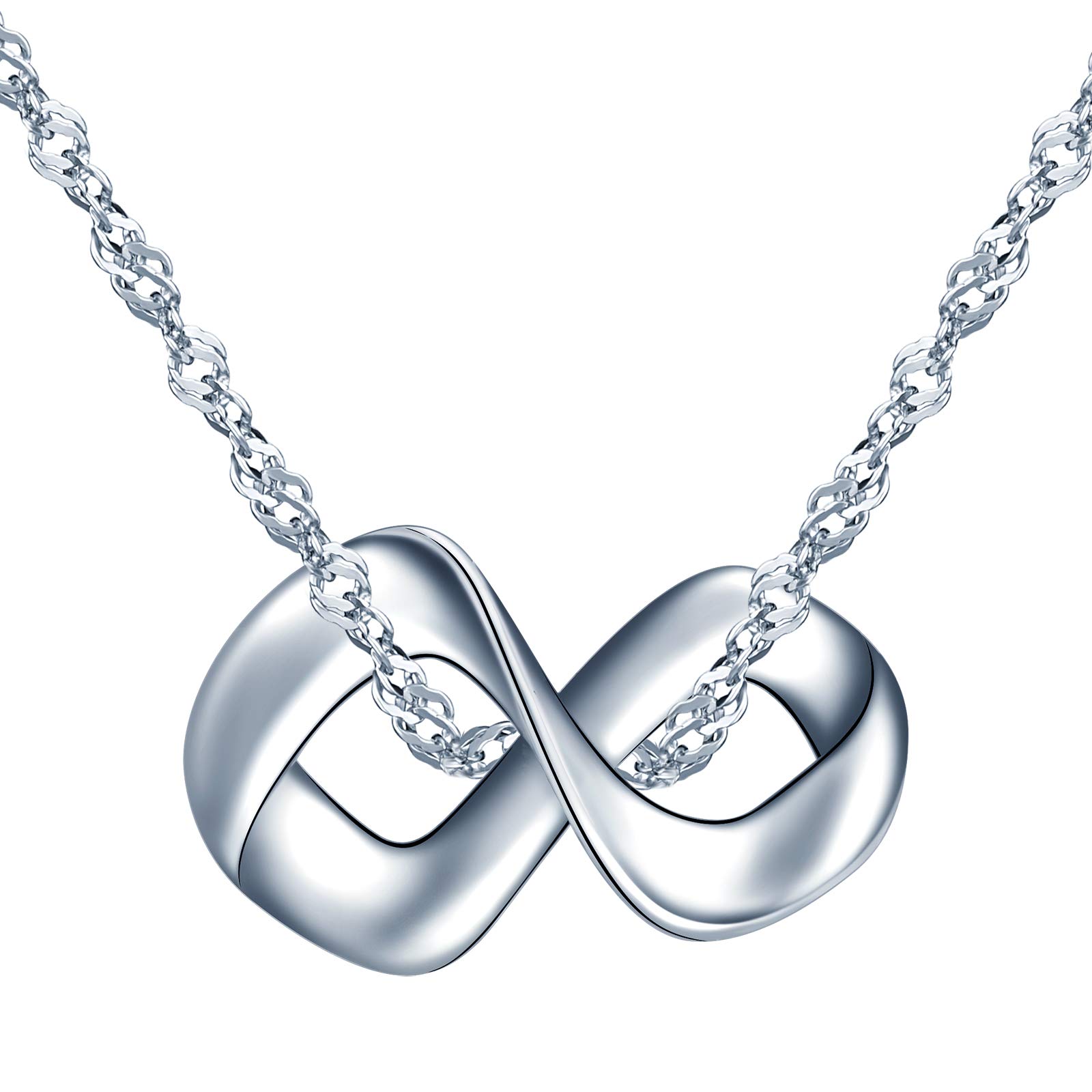 INFINIONLY Fashion Collana argento 925 infinito asimmetrico