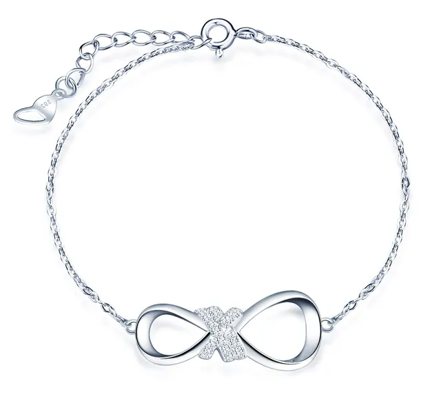 INFINIONLY Fashion Bracciale argento 925 infinito zirconi