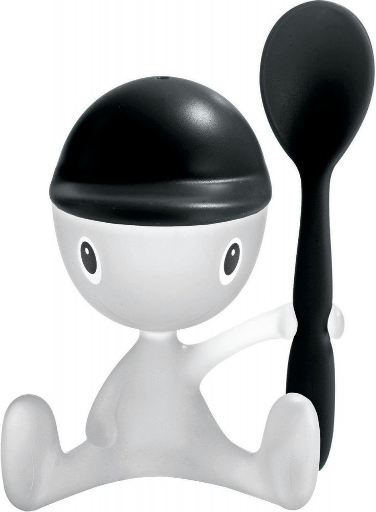 Alessi Cico ASG23 B Portauovo Spargisale Bianco/Nero Resina