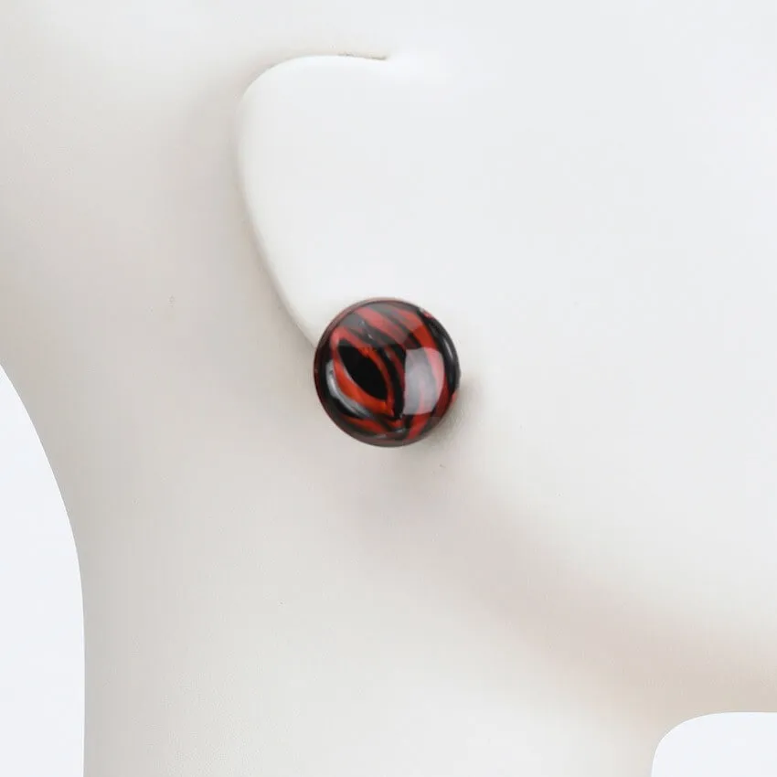 Chic Ad Hoc Orecchino a clip rosso e nero
