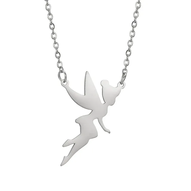 Eueavan Collana Fata Campanellino Argento Ballerina
