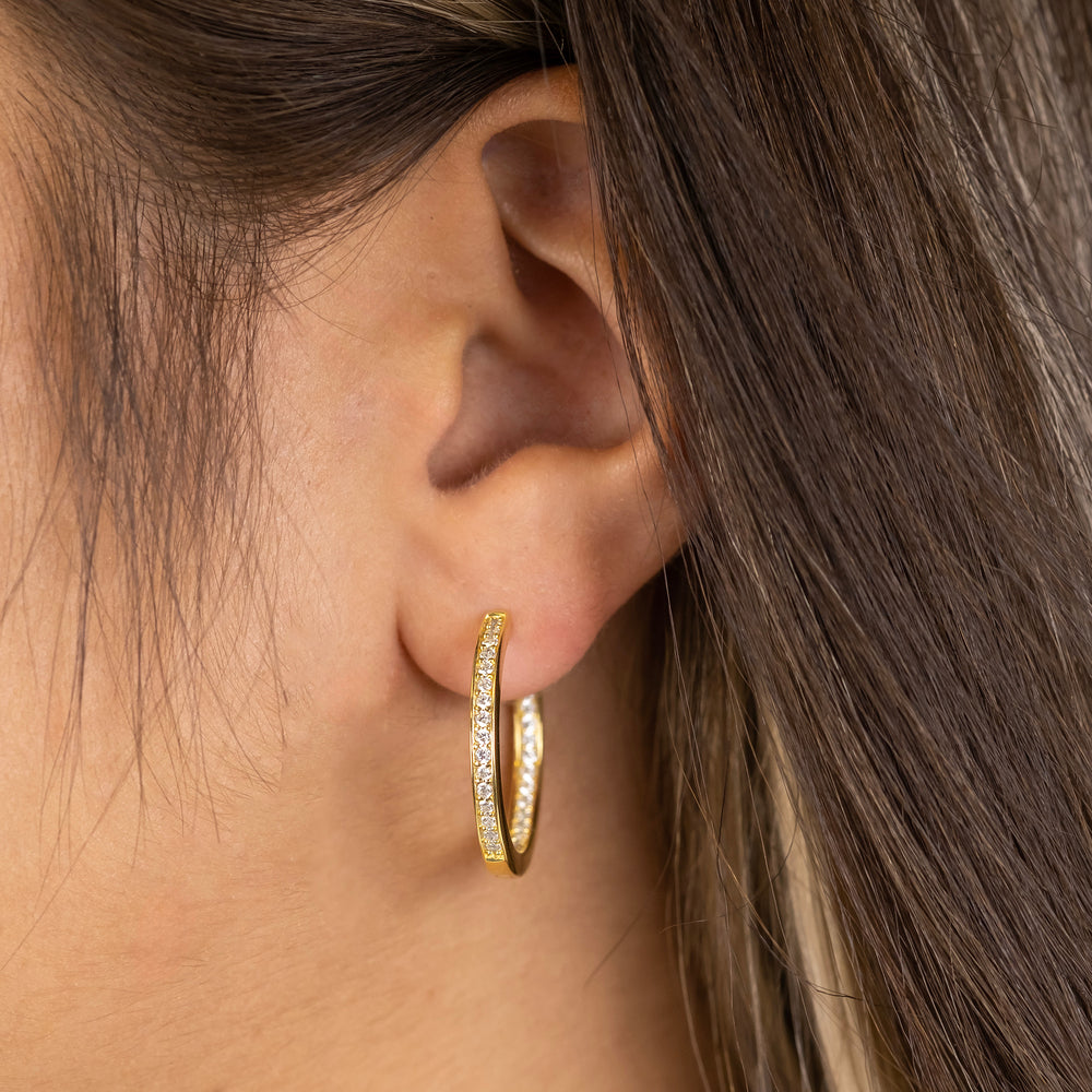 Engelsrufer Lisa Gold Creole Argento 925 con Zirconia