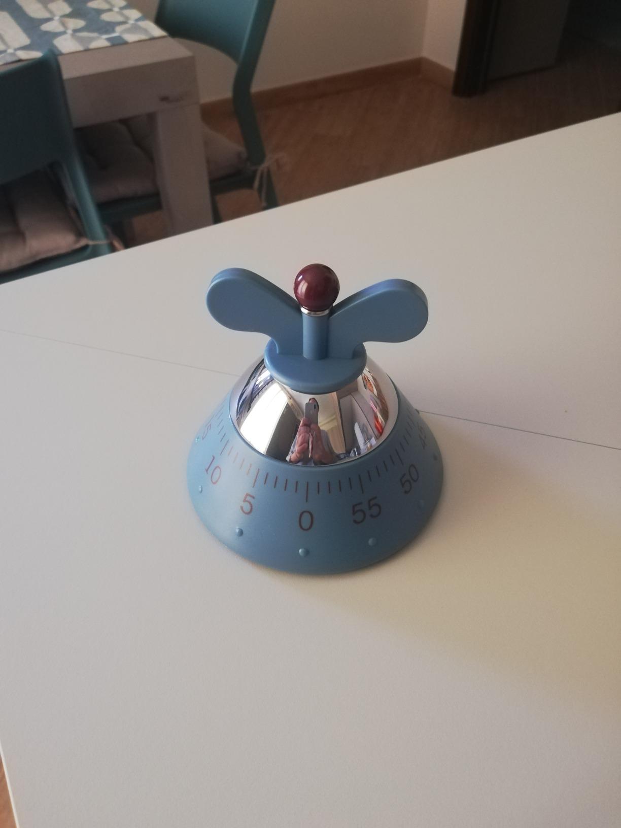 Alessi A09 Timer Cucina Meccanico Azzurro 60 Minuti