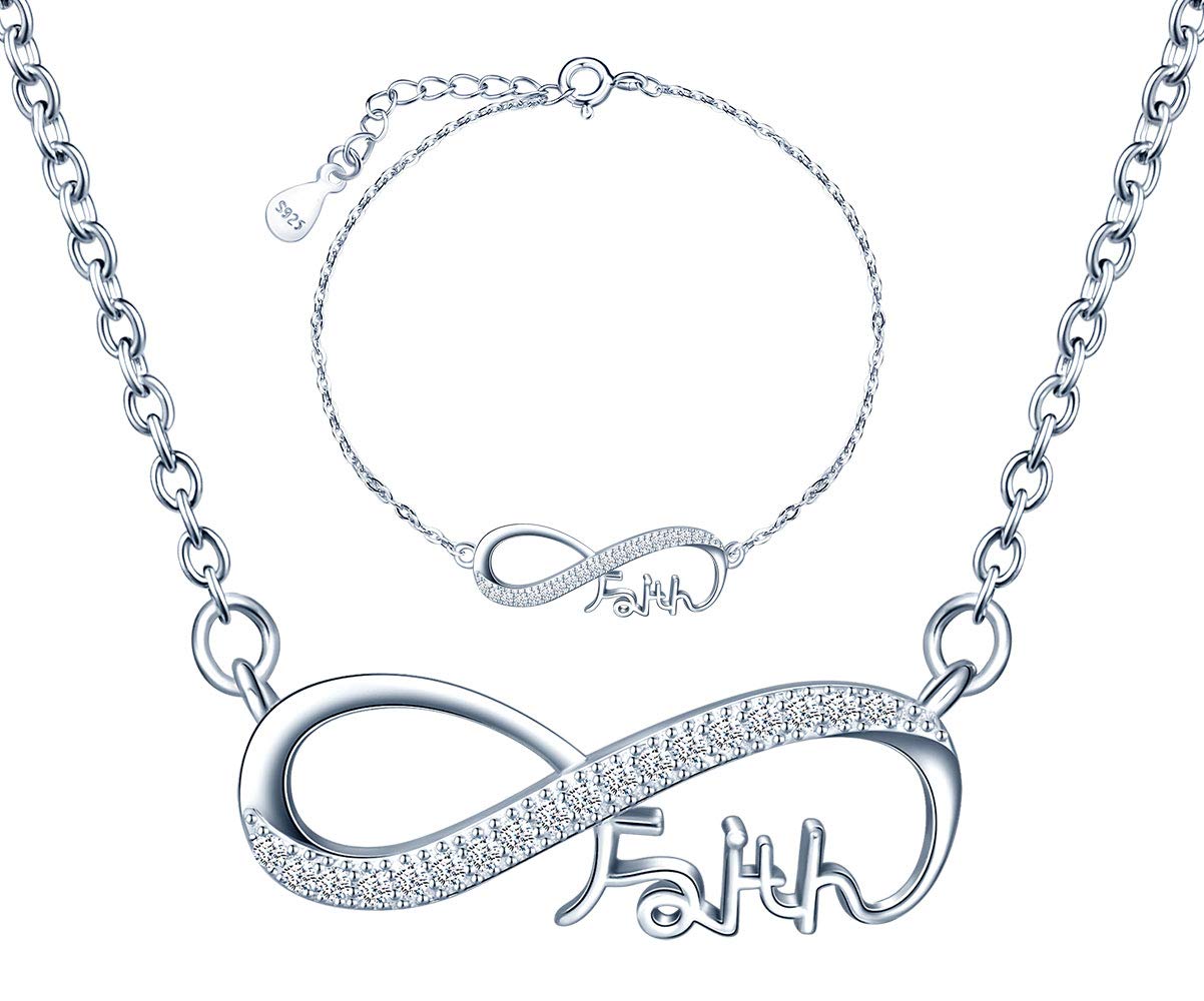 INFINIONLY Fashion Necklaces parure Silver-n infinito zirconi