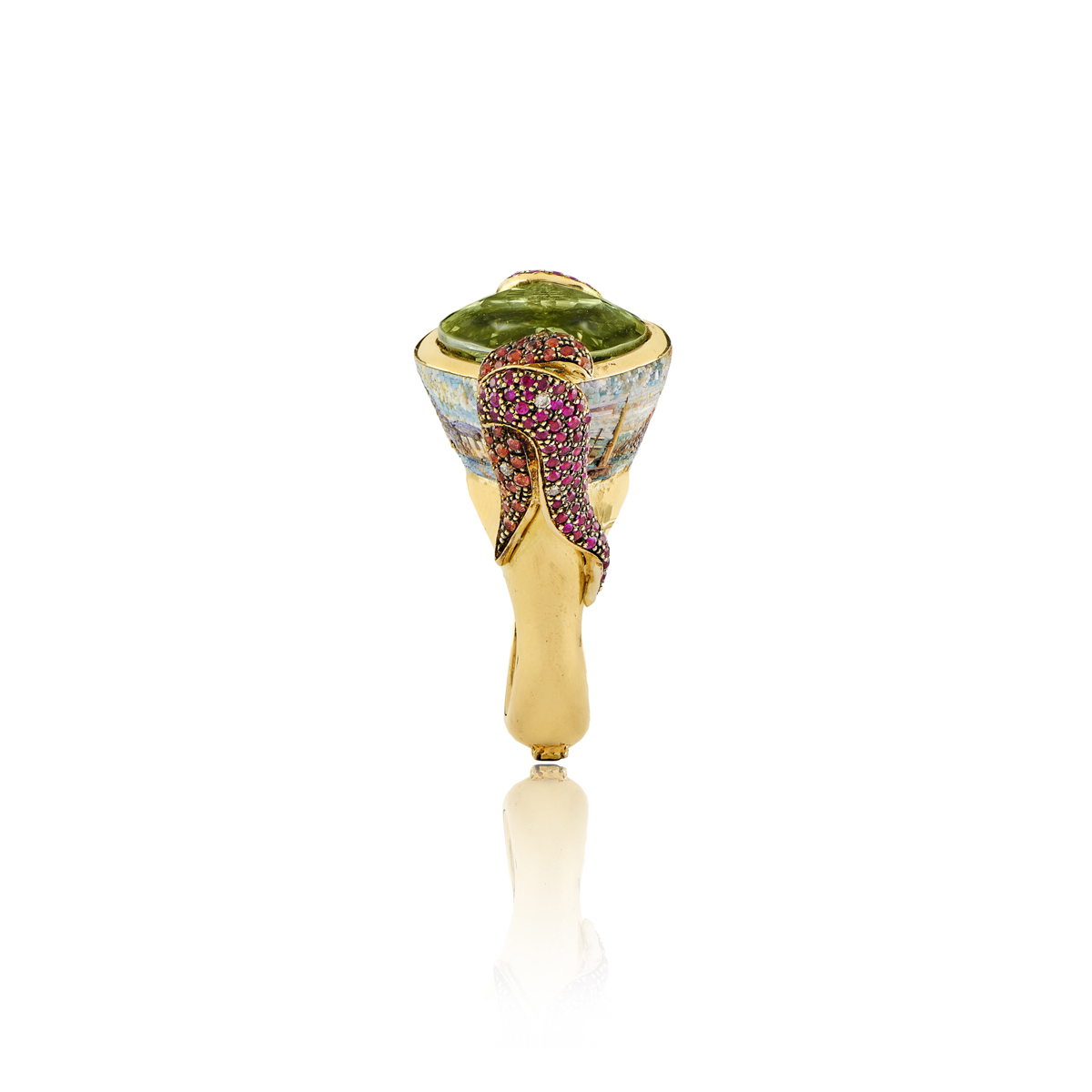 Le Sibille Anelli Vesuvio Anello oro prasiolite