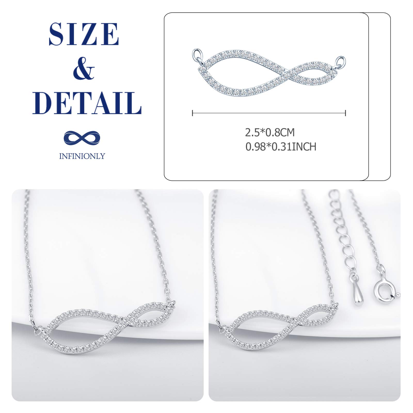 INFINIONLY Collana Infinito Creativo Argento 925 con Zircone