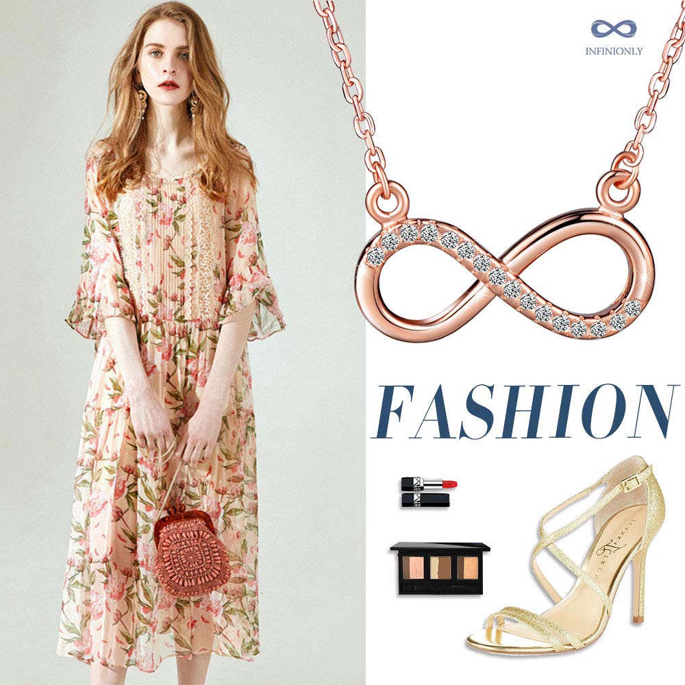 Infinionly Fashion collana infinito argento oro rosa
