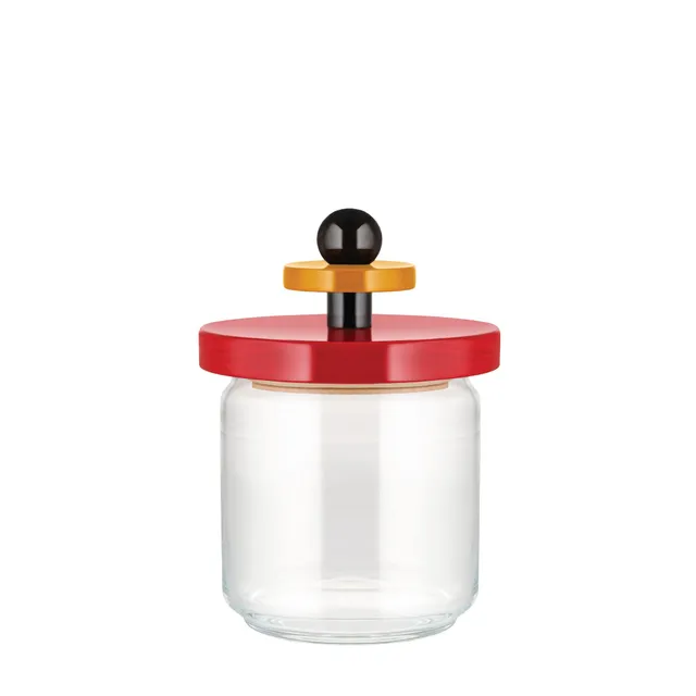 Alessi ES16/75 Mr Sottsass barattolo vetro ermetico 12 cm