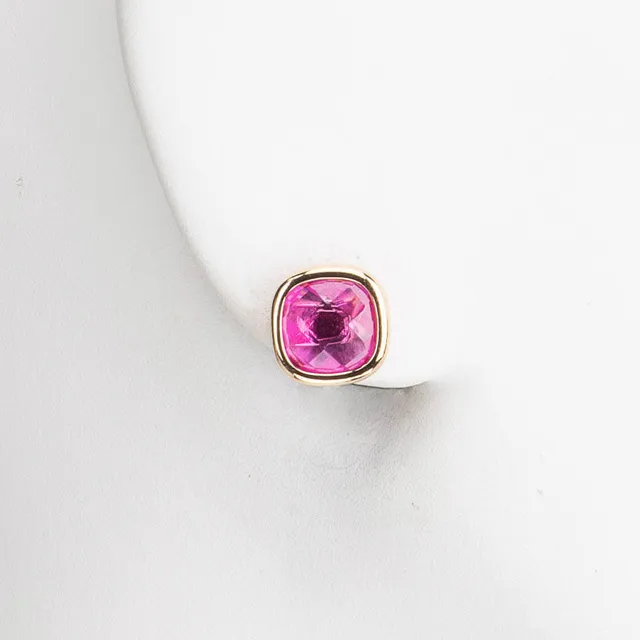 Chic Ad Hoc Orecchini Lobo Oro Pietra Fuxia