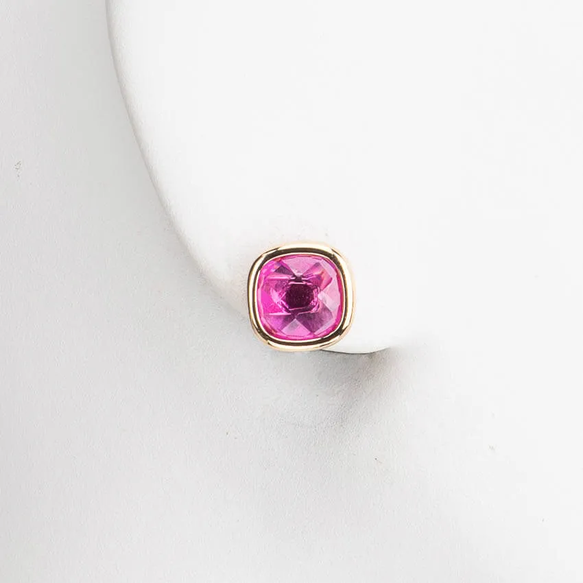 Chic Ad Hoc Orecchini Lobo Oro Pietra Fuxia