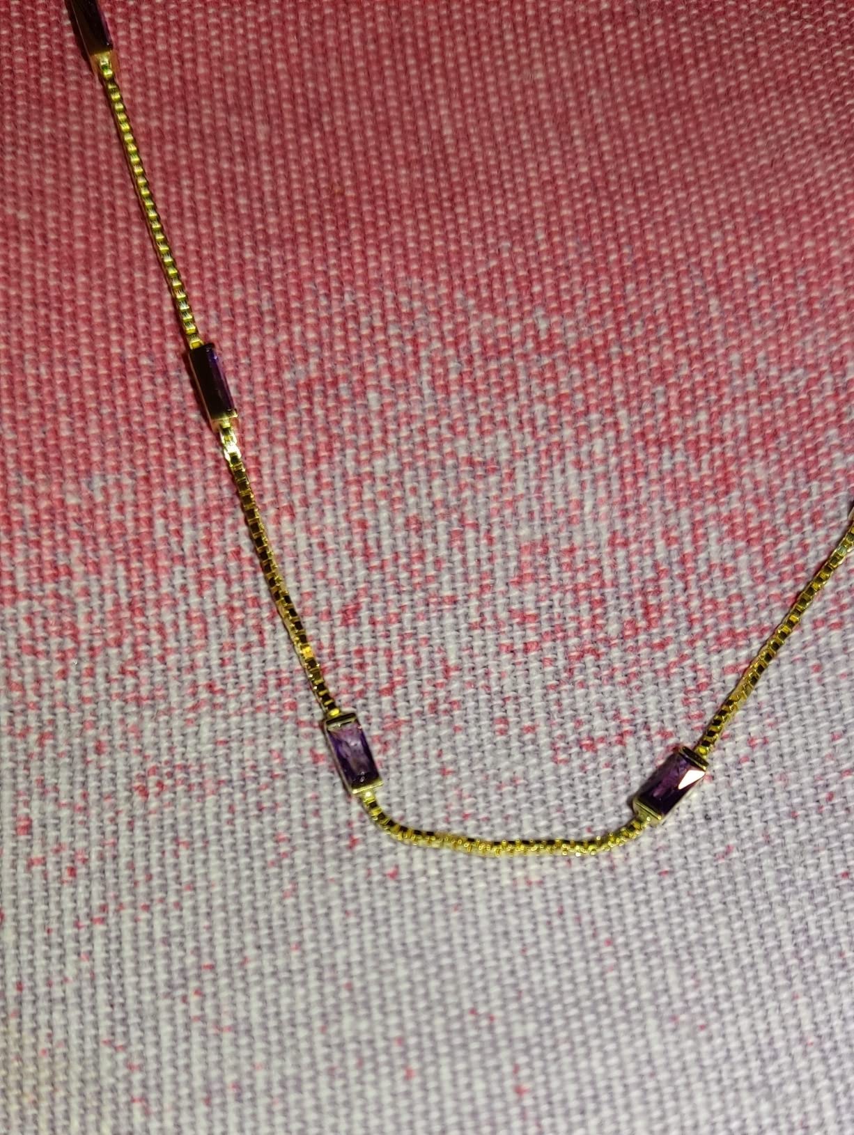 Louisa Secret Necklaces Collana Zirconi Baguette Argento Oro 14k