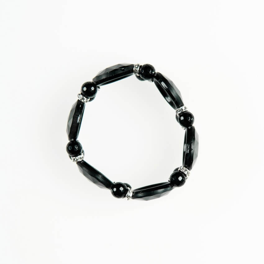 Chic Ad Hoc Bracciali Bracciale Cristallo Nero gioiello sera