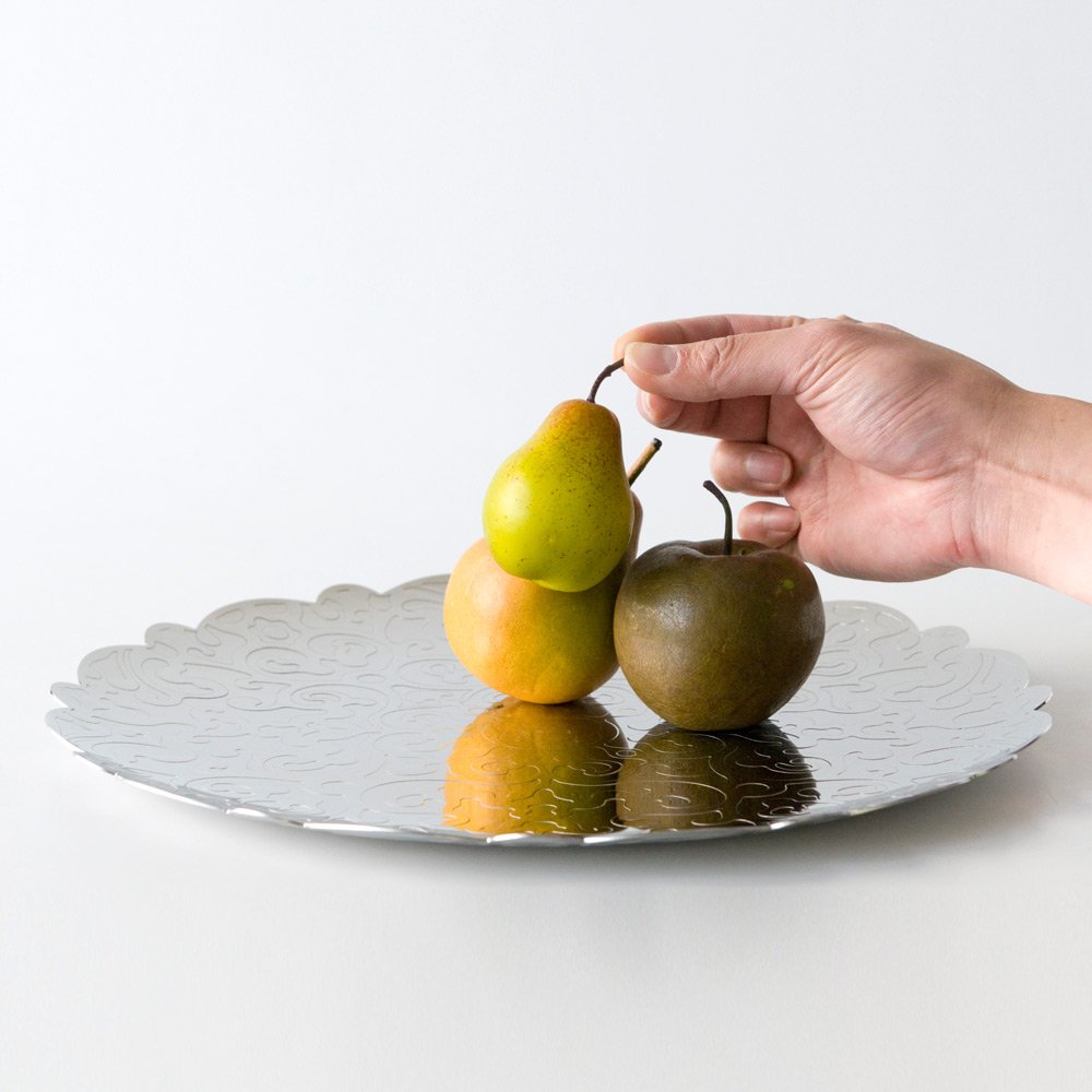Alessi Dressed MW07 vassoio rotondo acciaio 35 cm