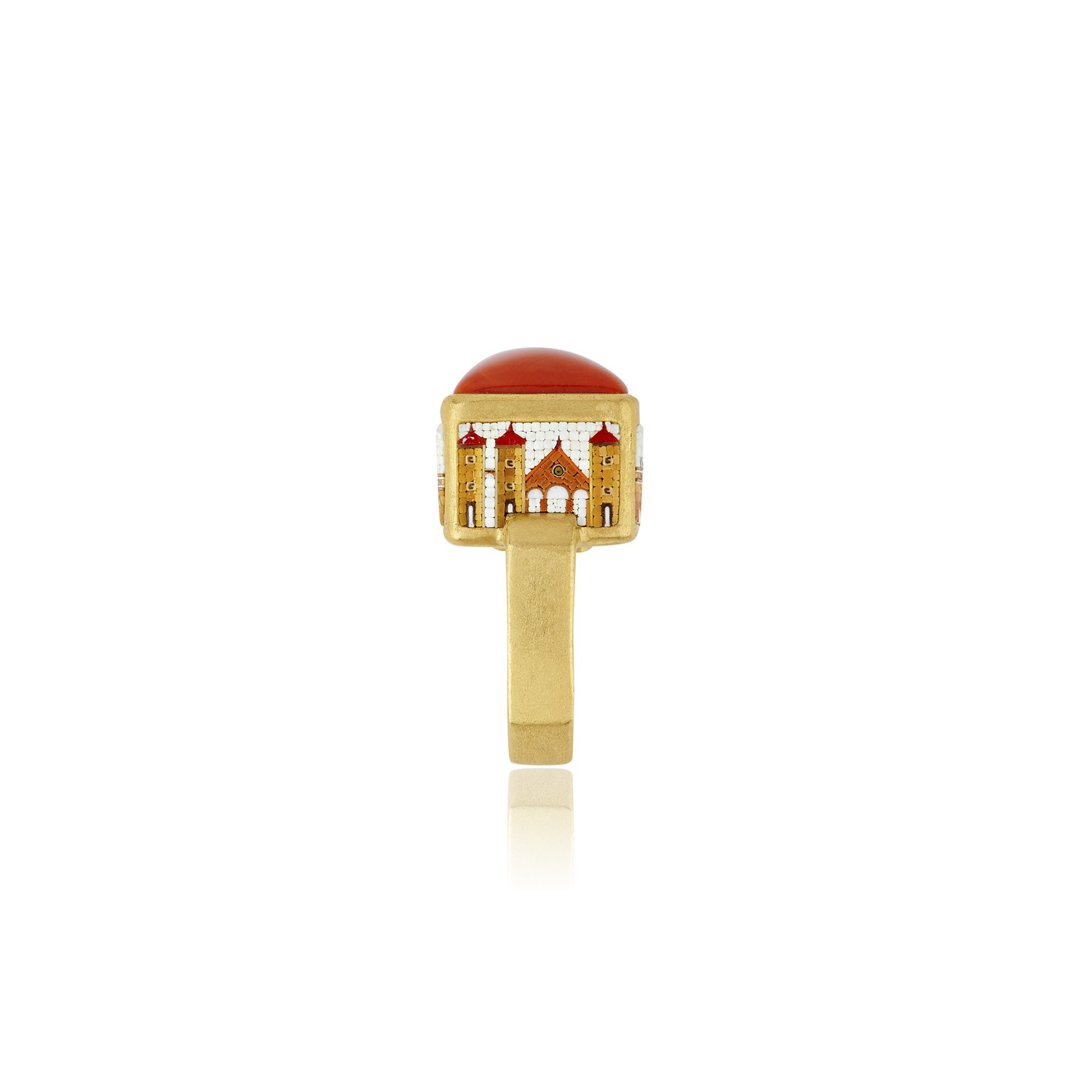 Le Sibille Anelli Cubo anello oro corallo rosso