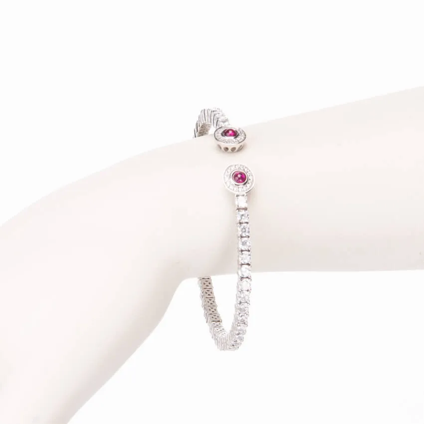 Chic Ad Hoc Bracciali tennis semirigido rubino