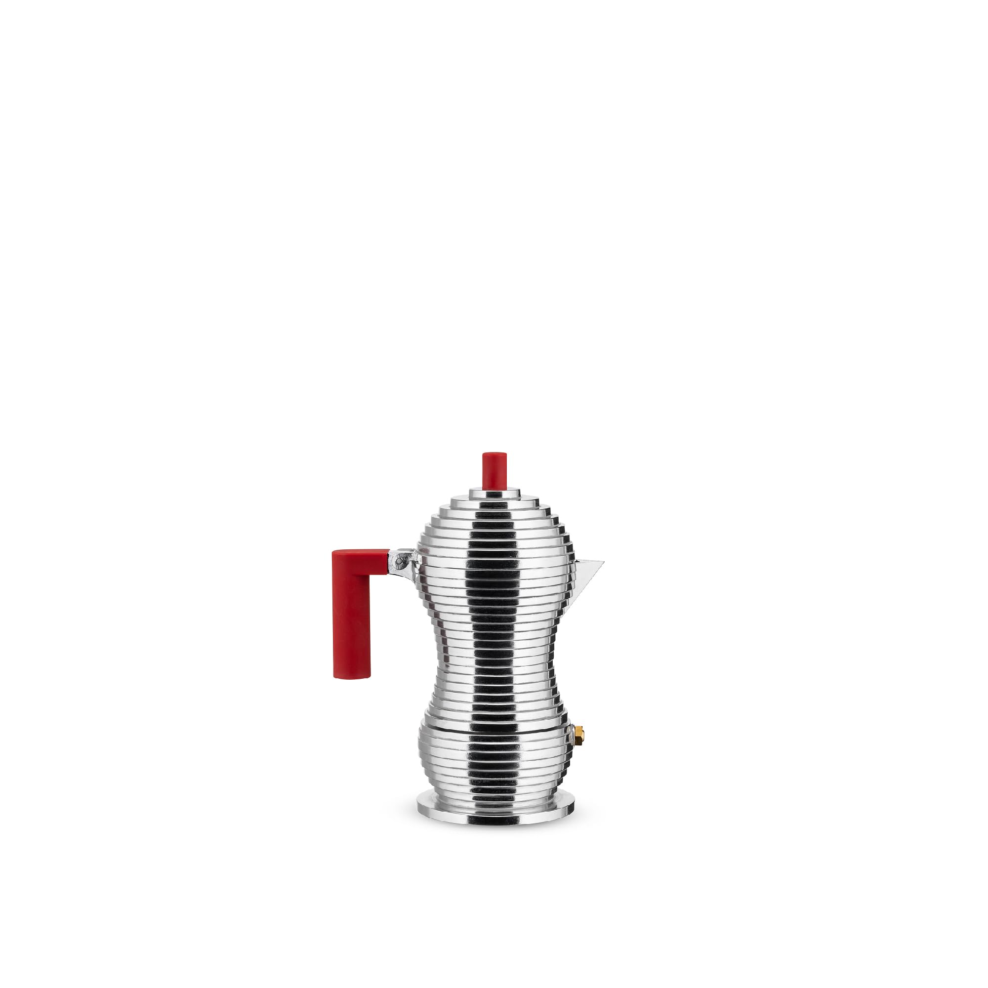 Alessi Pulcina Caffettiera Moka 3 Tazze Rossa Alluminio