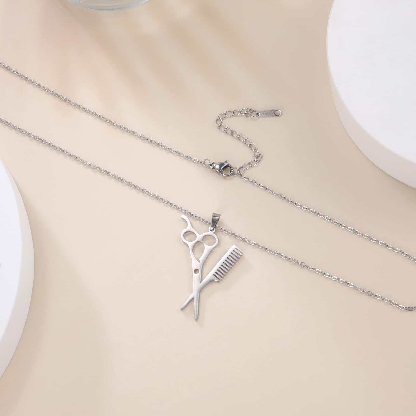 EUEAVAN Necklaces Forbici Collana Acciaio Unisex