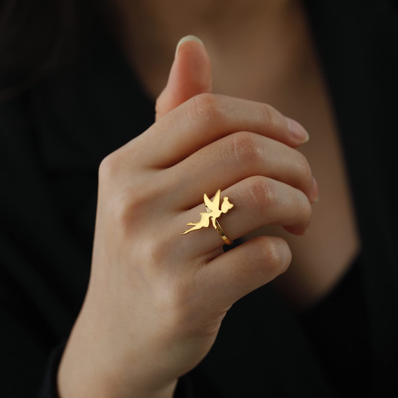 EUEAVAN Rings Wendy Anello Oro Fata Pixie