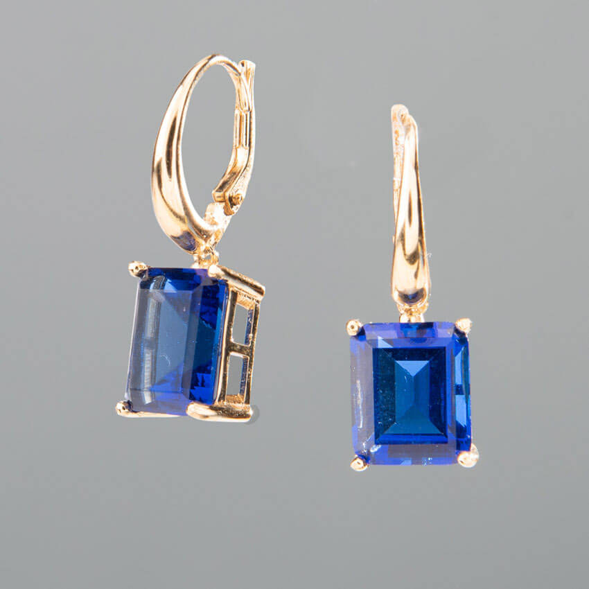 Chic Ad Hoc Orecchini monachella argento zircone blu