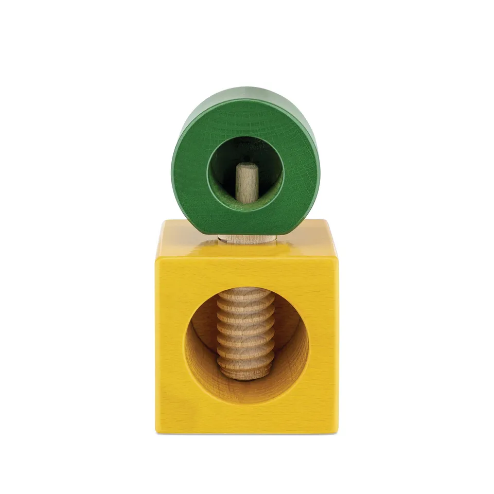 Alessi Twergi ES20 1 schiaccianoci legno giallo verde