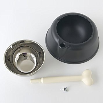 Alessi Lupita AMMI02 B ciotola per cani nera acciaio inox