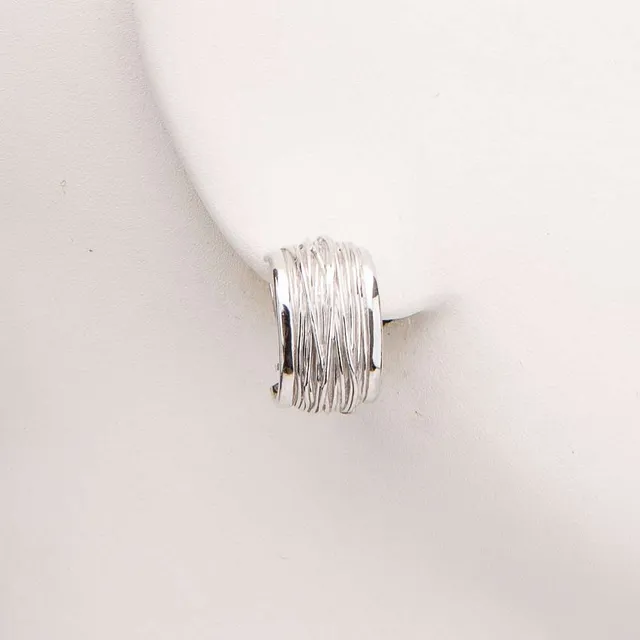 Chic Ad Hoc Orecchini Clip Filo della Vita Argento