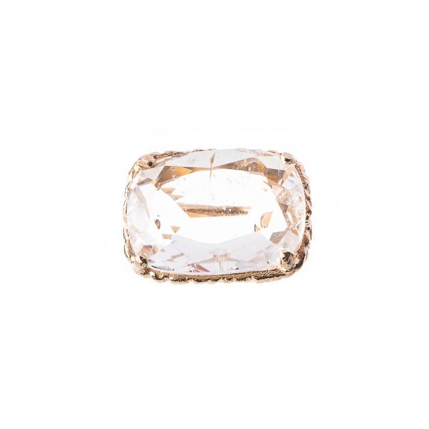 Chic Ad Hoc Anello moderno oro cristallo di rocca