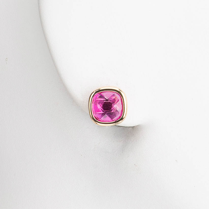 Chic Ad Hoc Orecchini Lobo Oro Pietra Fuxia