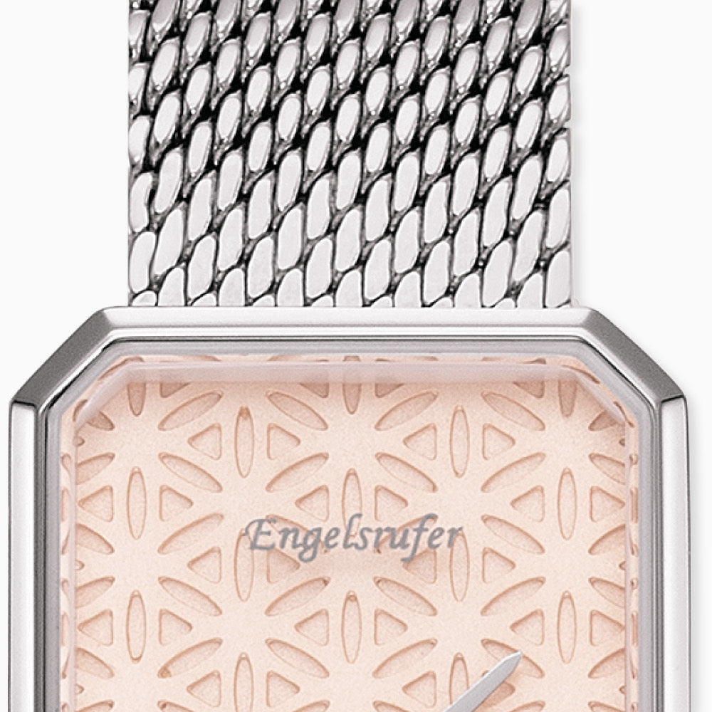 Engelsrufer Uhren Lebensblume Orologio Acciaio bicolore mesh