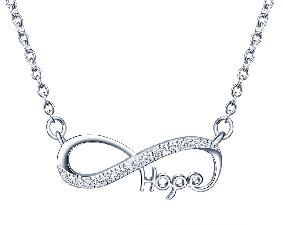 INFINIONLY Fashion Necklaces collana argento Silver-n zirconi