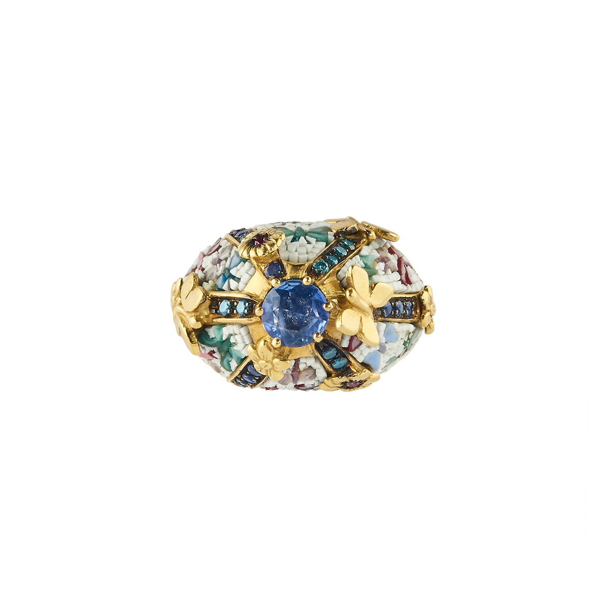 Le Sibille Butterfly anello oro zaffiri rubini diamante