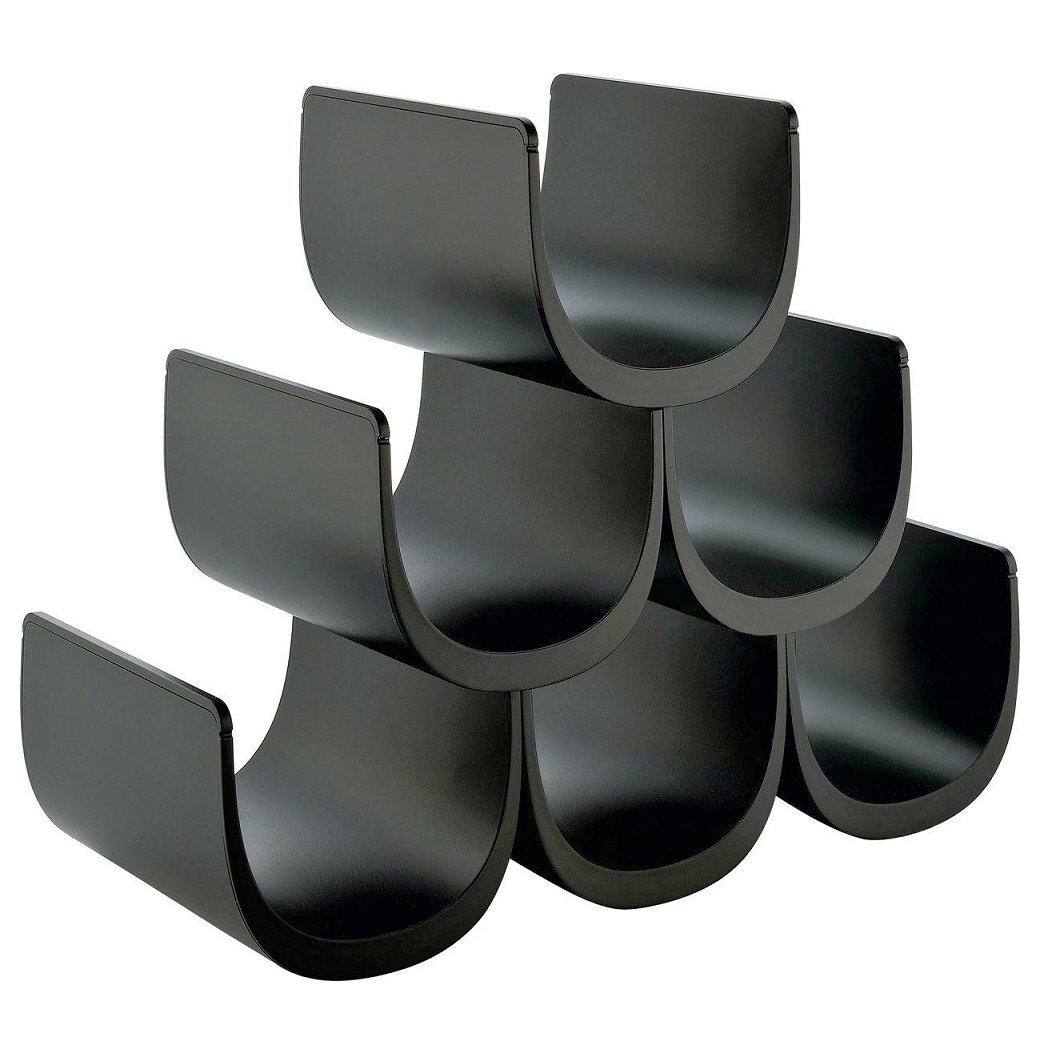 Alessi Noè GIA13 B Portabottiglie Nero 6 Bottiglie Resina