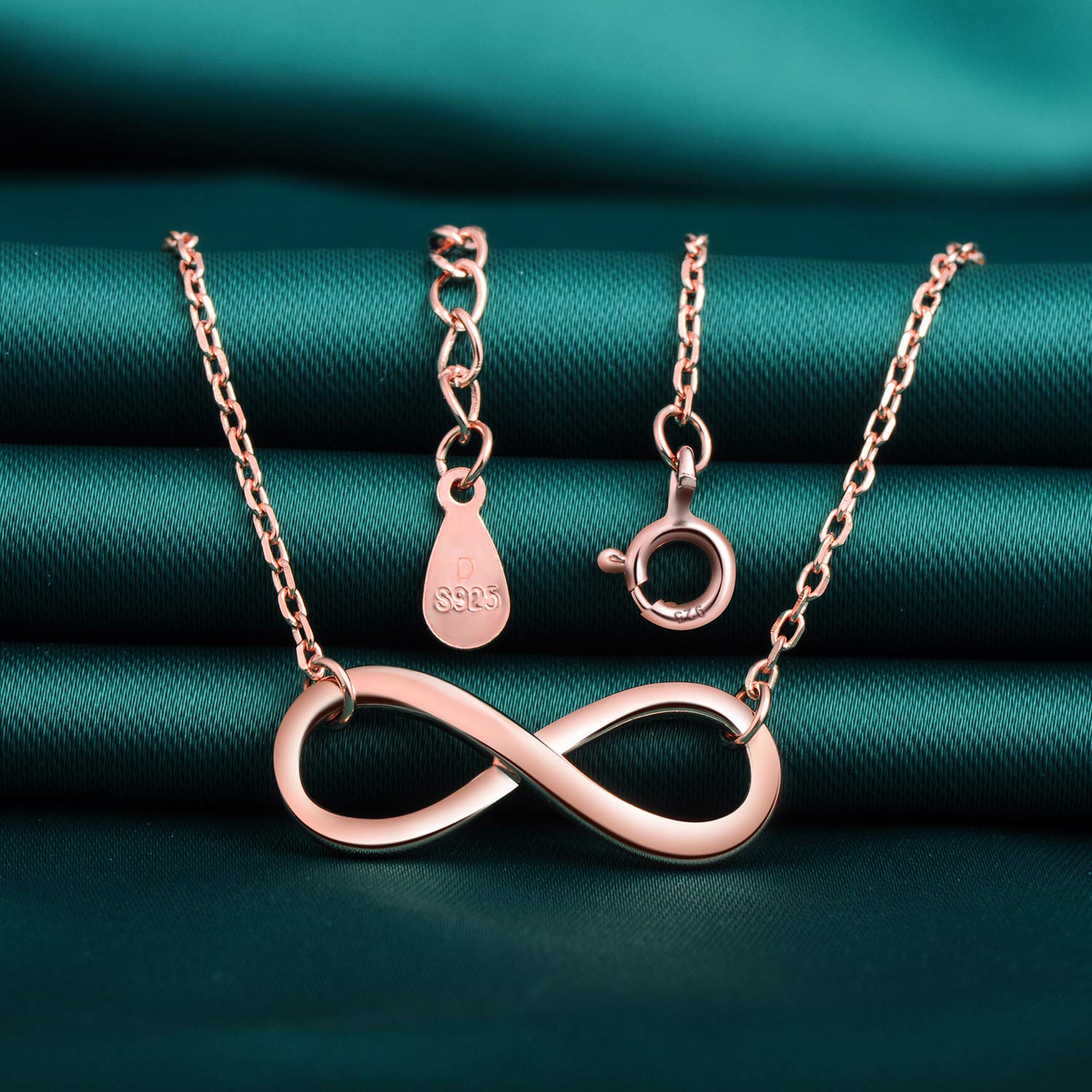 Infinionly Fashion Collana Infinito Argento 925 Oro Rosa