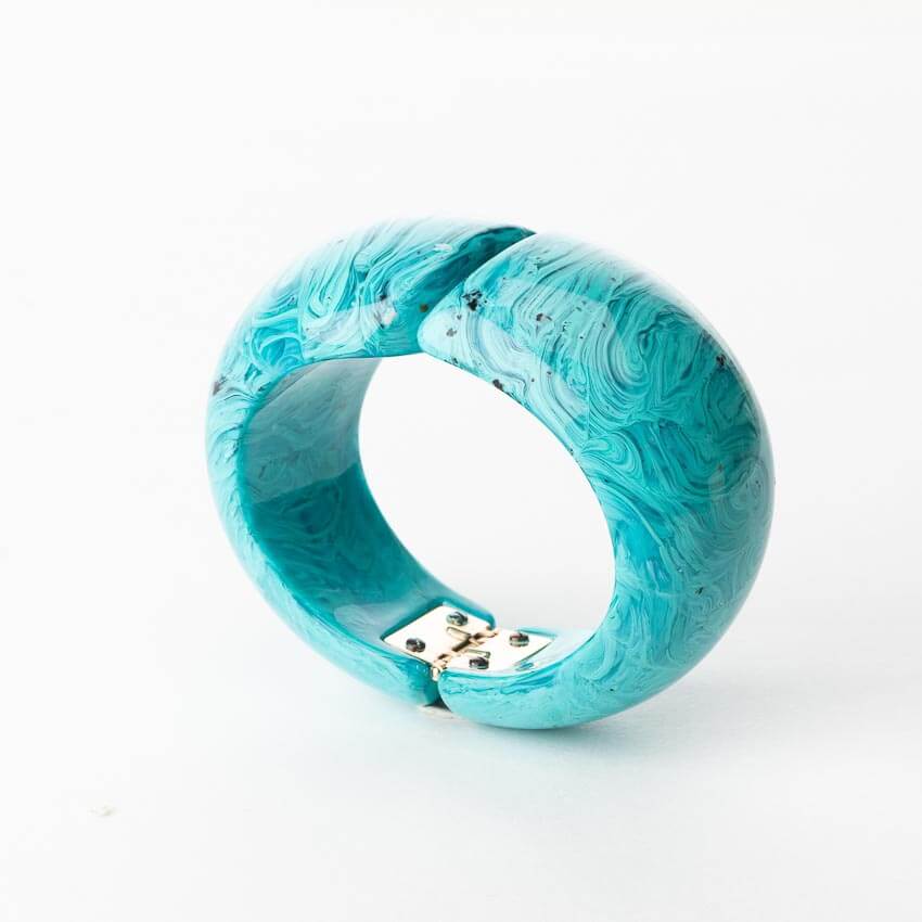 Chic Ad Hoc Bracciali Rigido resina turchese molla