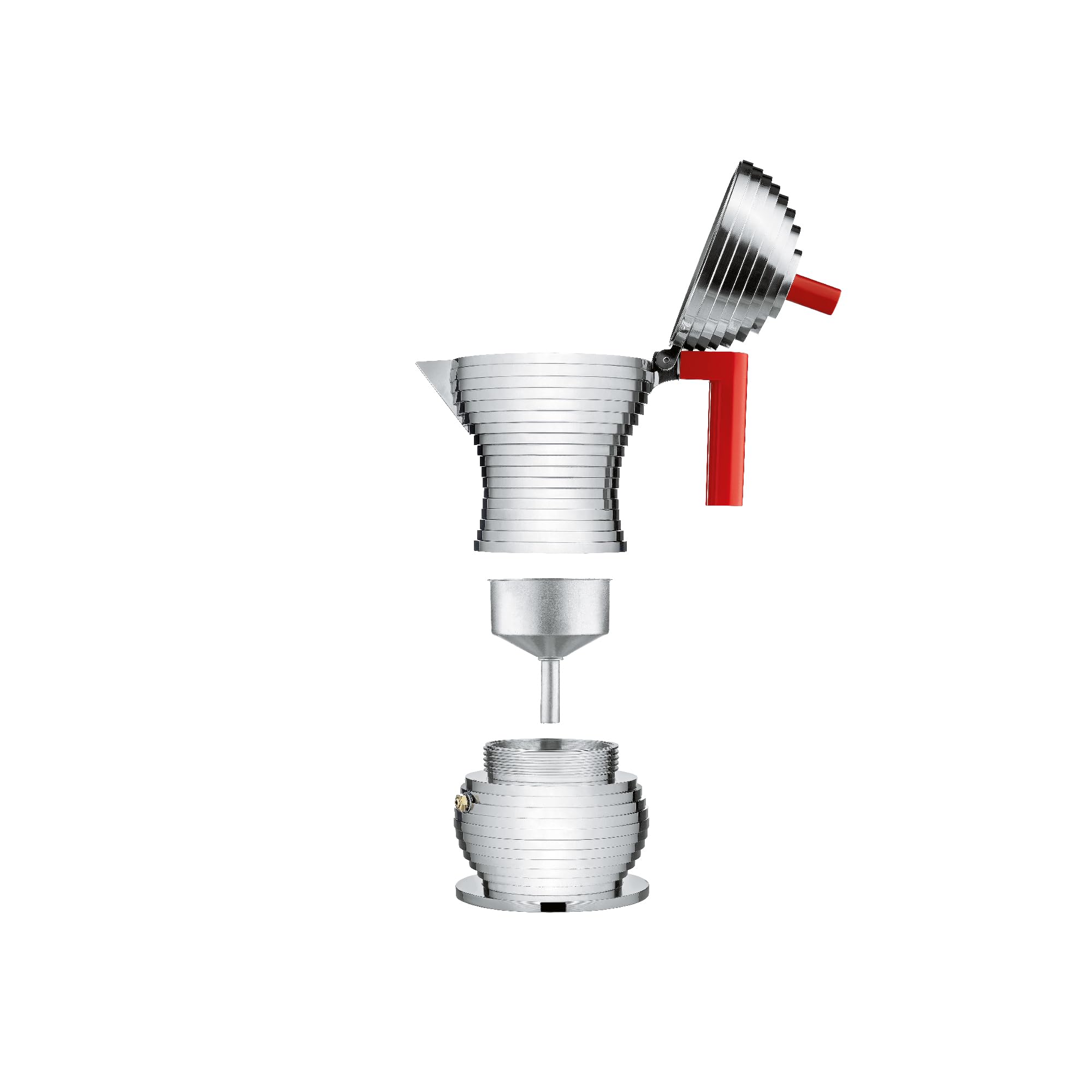 Alessi Pulcina MDL02/6 R moka induzione 6 tazze rossa