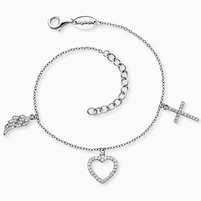 Engelsrufer bracciale argento 925 fede amore zirconi
