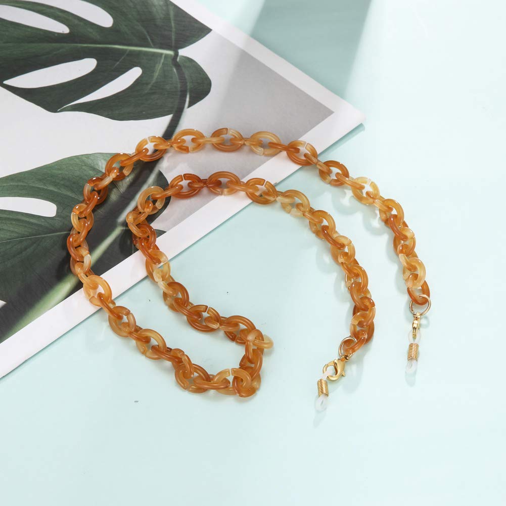 EUEAVAN Eyeglass Chains catenella occhiali rosso marrone