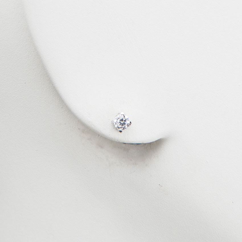 Chic Ad Hoc Orecchini Punto luce perno argento zircone 4mm