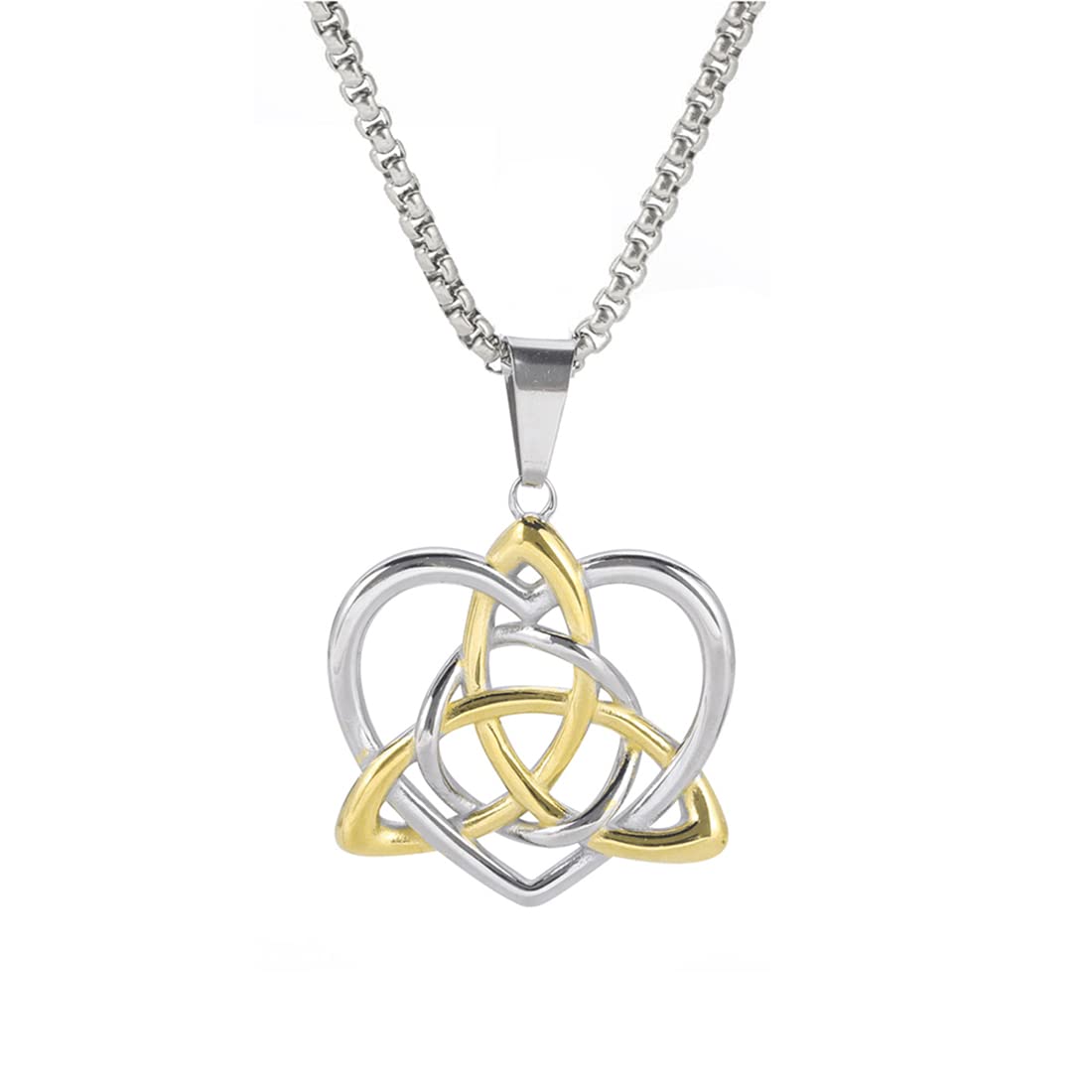 EUEAVAN Necklaces collana nodo celtico cuore oro