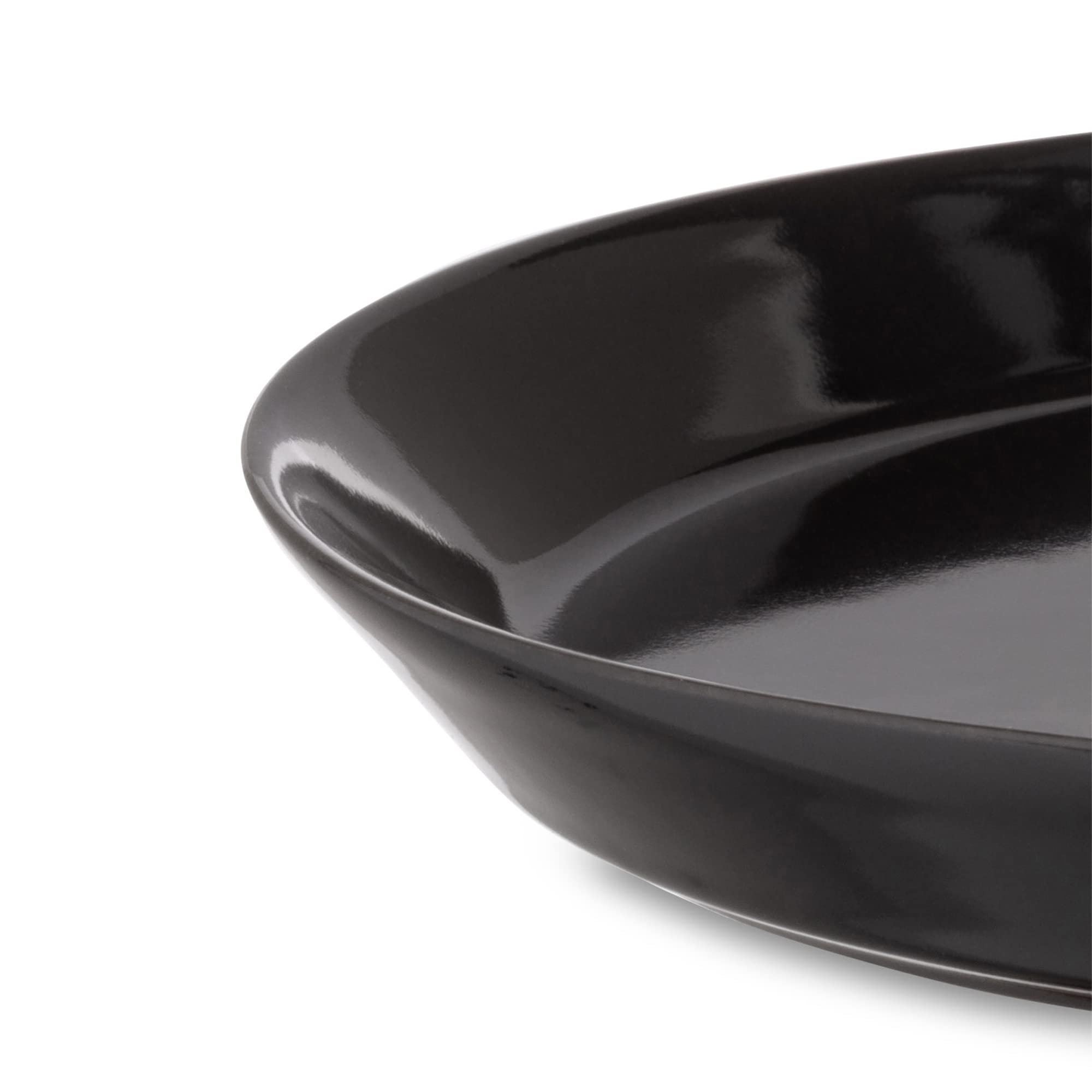 Alessi Tonale DC03/1 B piatto piano gres nero set 4