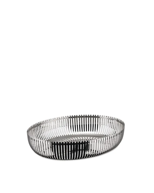 Alessi PCH06/26 Cestino Ovale Acciaio Lucido 26 cm