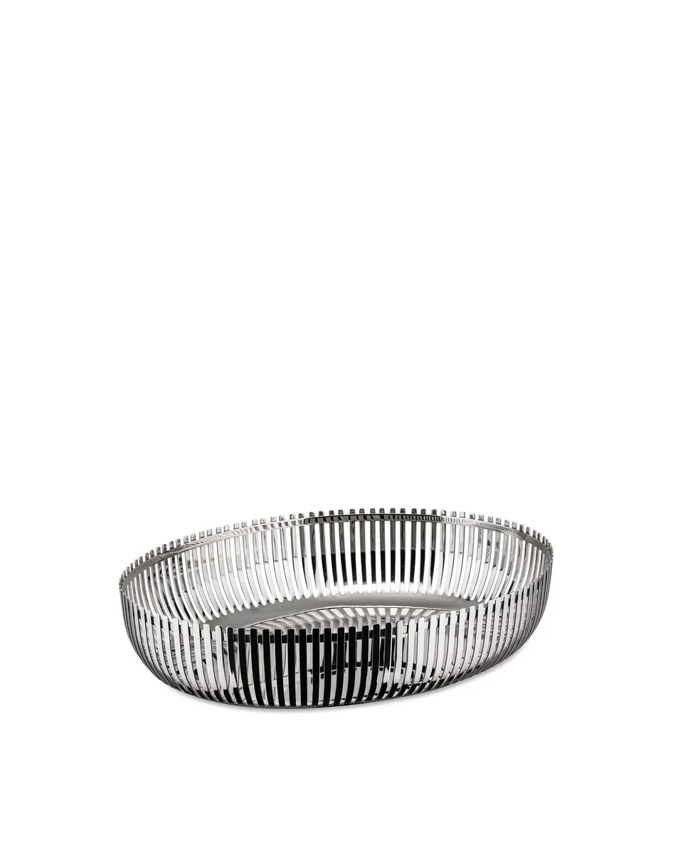 Alessi PCH06/26 Cestino Ovale Acciaio Lucido 26 cm
