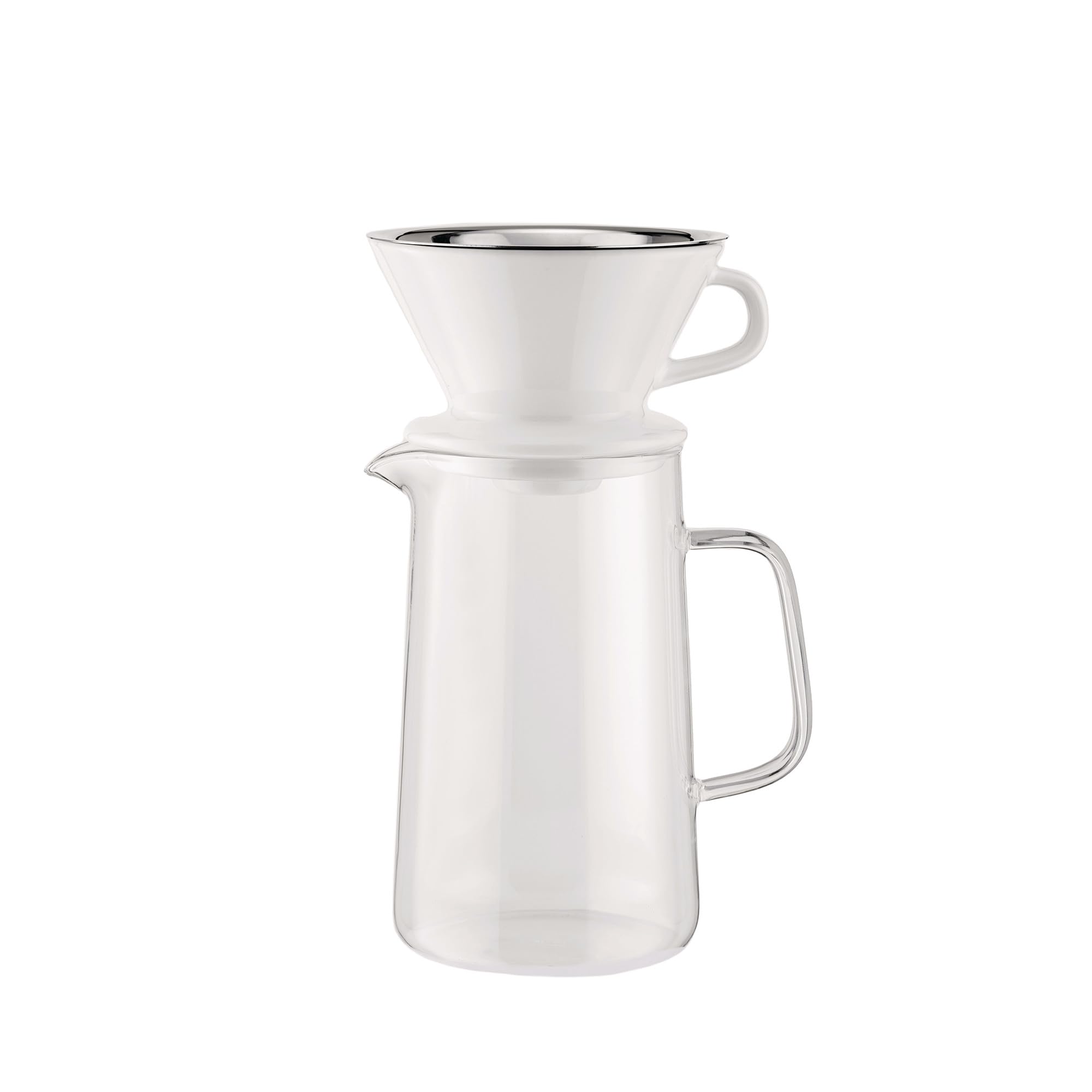 Alessi Slow Coffee KT01S1 Set Filtro Acciaio Vetro Porcellana
