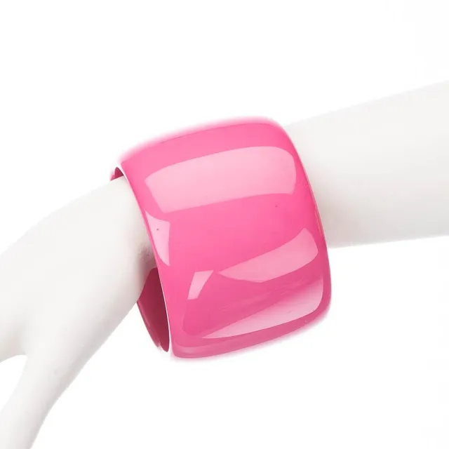 Chic Ad Hoc Bracciale Rigido Bangle Resina Fuxia