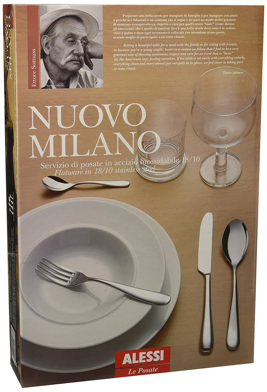 Alessi Nuovo Milano 5180S24M set posate 24 pezzi lucide