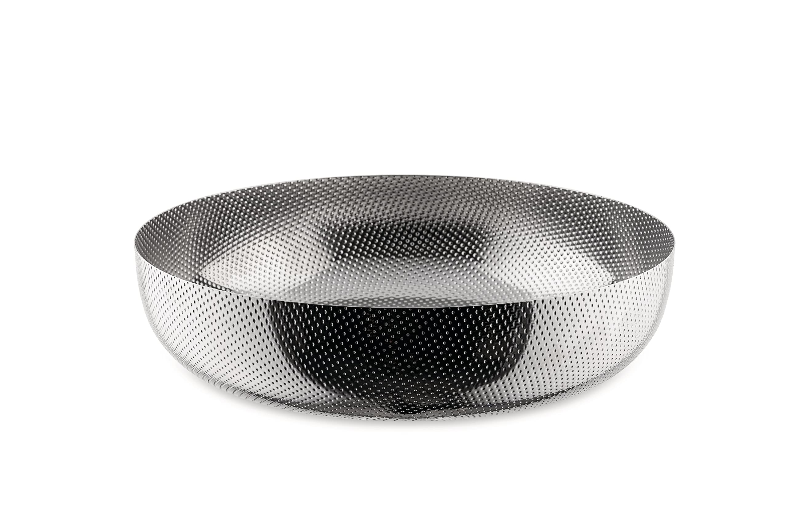 Alessi JM17/24 cestino rotondo acciaio 24 cm granulato