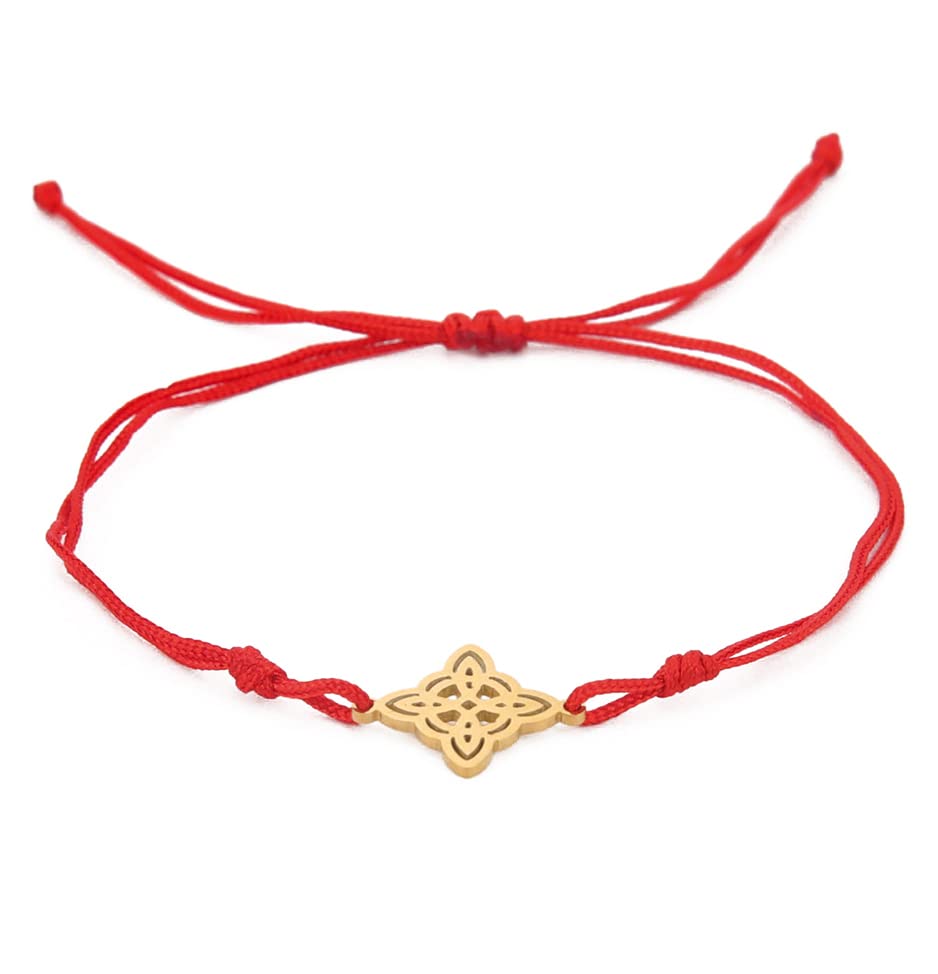 EUEAVAN Bracelets Bracciale Nodo Celtico Oro regolabile